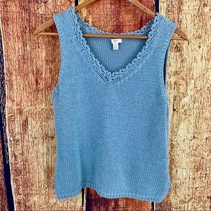 J. Jill cotton crocheted tank